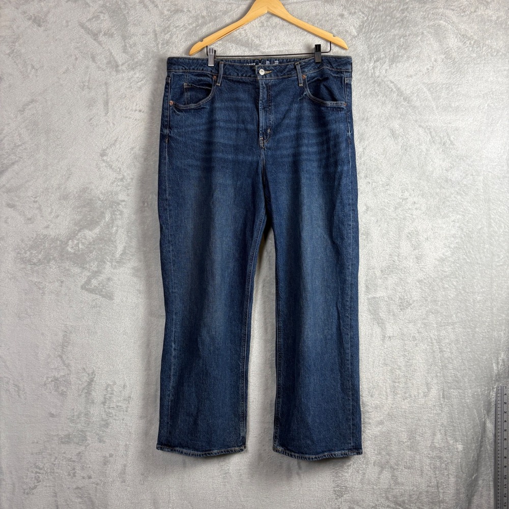Old Navy Jeans Sky-Hi Wide Leg 18 Blue Extra High Rise Secret-Smooth Pockets